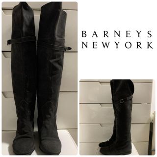 バーニーズニューヨーク(BARNEYS NEW YORK)のバーニーズ ニューヨーク　ダークブラウンスエード　ニーハイブーツ(ブーツ)