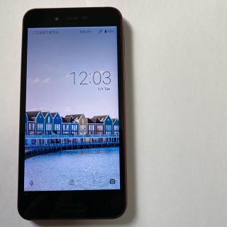 シャープ(SHARP)のSIMフリー AQUOS sense lite SH-M05（レッド）(スマートフォン本体)