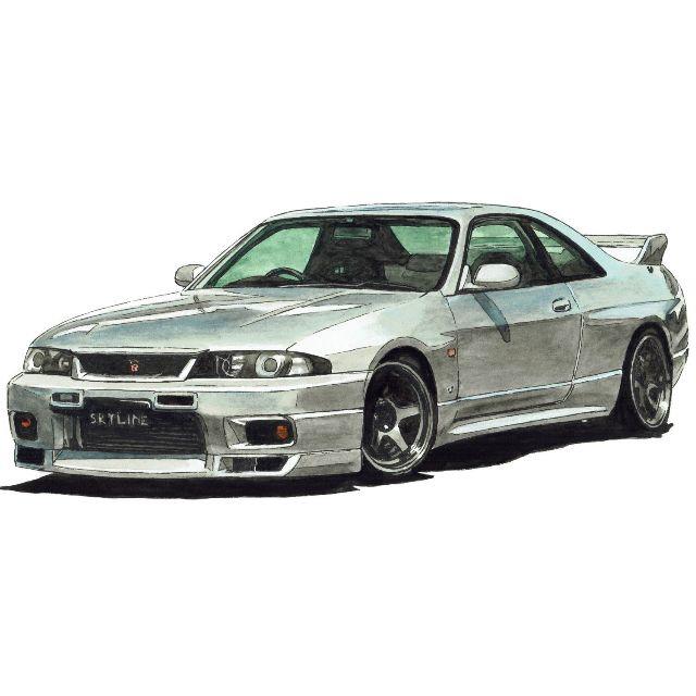 NC-265 GT-R R33/RS限定版画 直筆サイン額装●作家 平右ヱ門 エンタメ/ホビーの美術品/アンティーク(版画)の商品写真