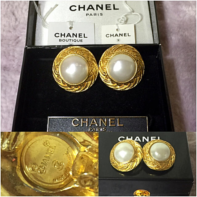 CHANEL - CHANEL シャネル パール ゴールド ヴィンテージ イヤリングの通販 by POKO｜シャネルならラクマ