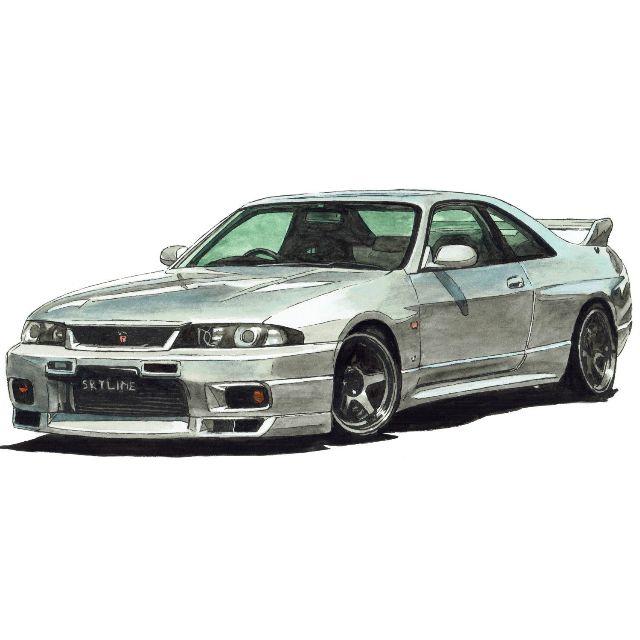 NC-270 GT-R R33 限定版画 直筆サイン額装●作家 平右ヱ門