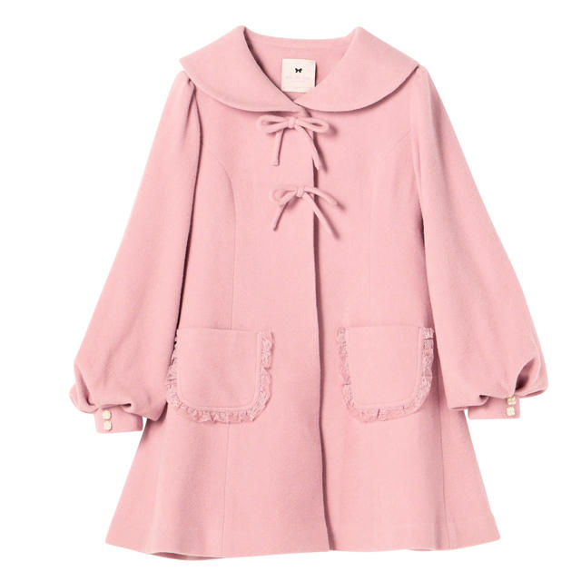 mille fille closet RibbonワルツパフコートピンクMロングコート