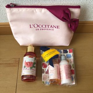 ロクシタン(L'OCCITANE)のロクシタン　ミニ　ボディ用ソープ　ボディ用乳液　ポーチ付き(ボディローション/ミルク)