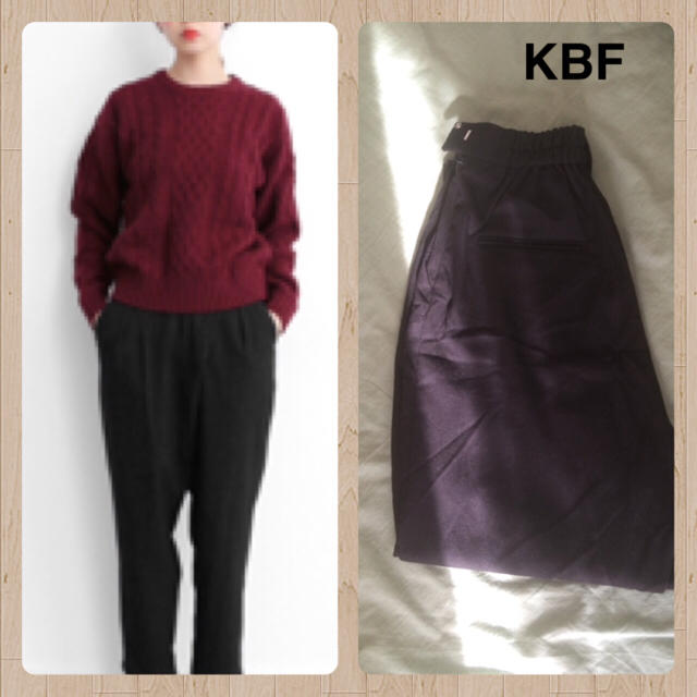 KBF(ケービーエフ)の美品KBF ラップ風タックパンツ レディースのパンツ(その他)の商品写真