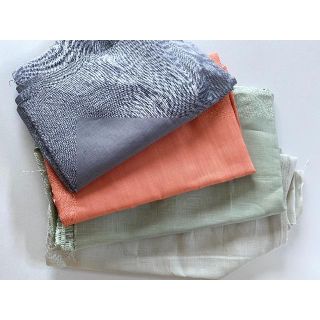 CHECK&STRIPE＊リネン＊530g(生地/糸)
