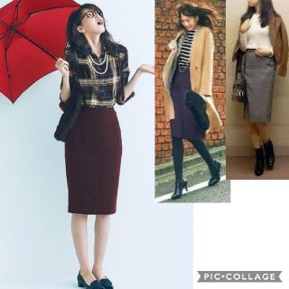 UNIQLO - 美品*ユニクロUNIQLOハイウエストウールブレンドペンシル