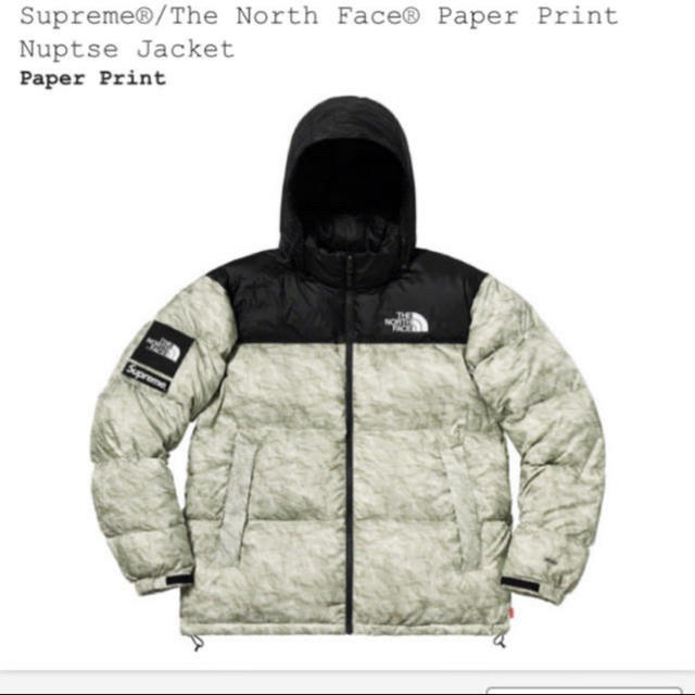 Paper Print Nuptse Jacket