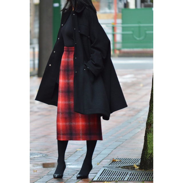 定価 10万 美品 18aw hache オーバーサイズ Aライン コート