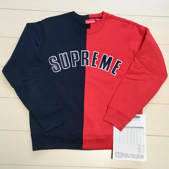 正規品 supreme split crewneck sサイズ スウェット