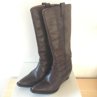プチギフト マルタン マルジェラ 38 隠しヒール ロングブーツ 本革