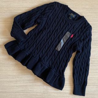 ラルフローレン(Ralph Lauren)の★新品★ラルフローレン★ニット★ぺプラムニット★カーディガン 同型★5T紺(ニット)