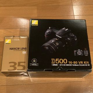 ニコン(Nikon)のNIKON D500 16-80 VR キット+NIKKOR LENS 35mm(デジタル一眼)