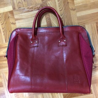 ハーヴェストレーベル(HARVEST LABEL)の吉田カバン 髭シリーズ HIGE BAG 本革 レザーバッグ レッド(ハンドバッグ)