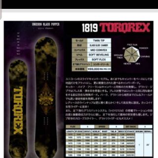 TORQREX - 美品 TORQREX 18-19 ユニコーン グラスポッパー147の通販 by