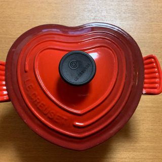 ルクルーゼ(LE CREUSET)のル　クルーゼ　鍋　ハート型レッド(鍋/フライパン)