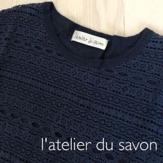 アトリエドゥサボン(l'atelier du savon)の＊美品＊ l'atelier du savon 刺繍 カットソー(カットソー(半袖/袖なし))