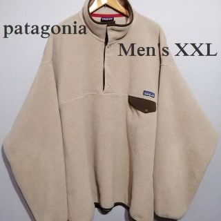 パタゴニア(patagonia)の希少 メンズXXL パタゴニア シンチラ フリース スナップT ベージュ(ブルゾン)