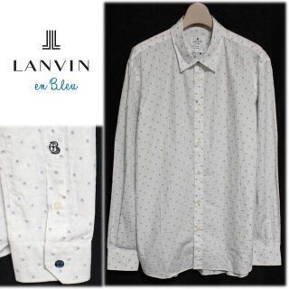 ランバンオンブルー(LANVIN en Bleu)の《ランバン オン ブルー》新品 長袖 ドレスシャツ ホワイト 48(M)(シャツ)