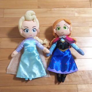 アナトユキノジョオウ(アナと雪の女王)のアナ雪　エルサアナ　セット　美品(ぬいぐるみ/人形)