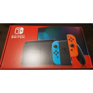 ニンテンドースイッチ(Nintendo Switch)の【新品】【新型】Nintendo Switch ネオンブルー/ネオンレッド(家庭用ゲーム機本体)