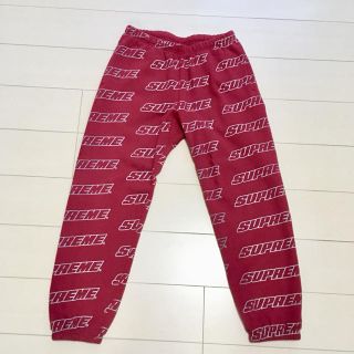 シュプリーム(Supreme)のキムタク 正規品 supreme repeat sweatpant S レッド(その他)