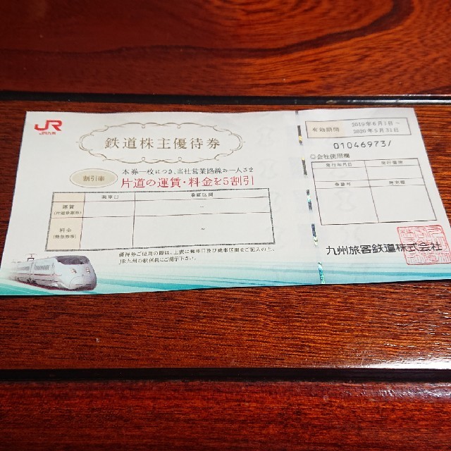 九州旅客鉄道 １枚 株主優待 チケットの優待券/割引券(その他)の商品写真