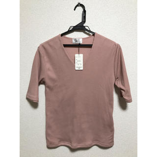 ユニクロ(UNIQLO)のTシャツ　ピンク　五分袖(Tシャツ(長袖/七分))