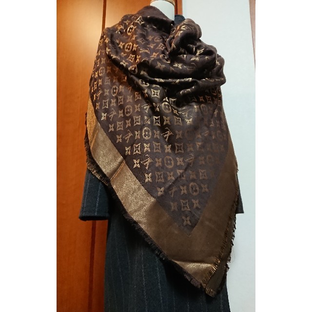 LOUISVUITTON茶色ルイヴィトン☆大判ストールマフラーショールモノグラム 人気提案 Louis Vuitton MONOGRAM (ルイヴィトン モノグラム