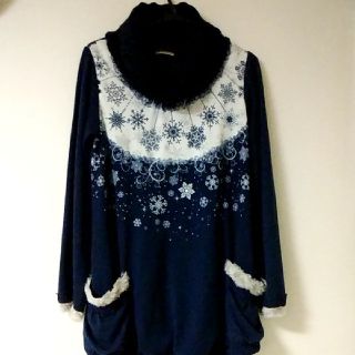 アクシーズファム(axes femme)のaxes 雪柄 チュニック 紺色 ネイビー(チュニック)