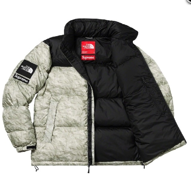 Supreme TNF Paper Print Nuptse Jacket XL