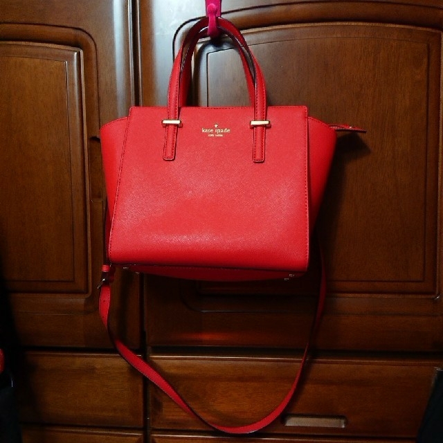 kate spade 赤 バッグ-