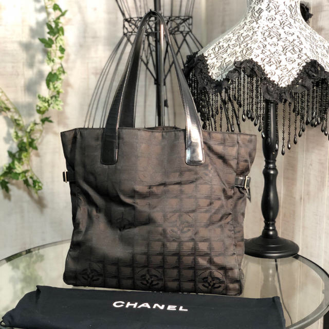 CHANEL ニュートラベルライン GM トートバッグ ブラウン シャネル保存袋付き