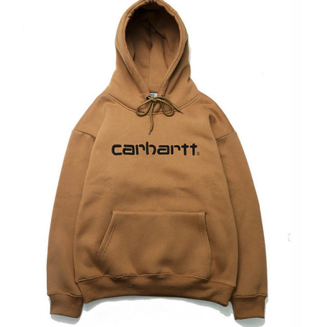 carhartt(カーハート)のカーハート ロゴパーカー ブラウン Mサイズ 新品未使用 メンズのトップス(パーカー)の商品写真