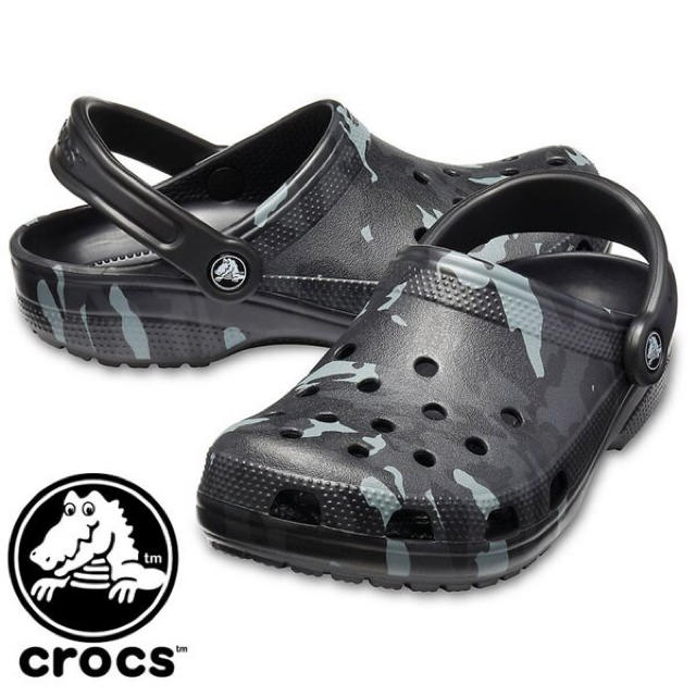 crocs(クロックス)のラスト1 クロックス 26cm グレー ブラック グラフィック クラシック メンズの靴/シューズ(サンダル)の商品写真