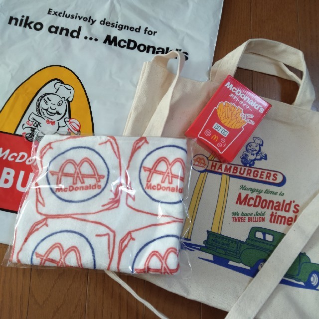 niko and...(ニコアンド)のマクドナルド 福袋 ポテトタイマー タオル 2wayトートバッグセット エンタメ/ホビーのコレクション(ノベルティグッズ)の商品写真