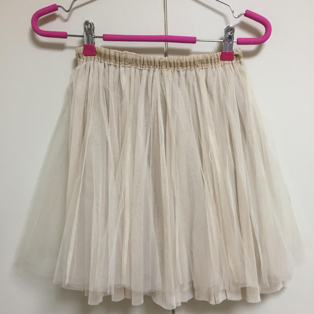 tocco(トッコ)のチュールスカート(ベージュ) レディースのスカート(ひざ丈スカート)の商品写真