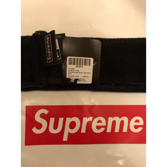 SUPREME New Era Sequin Arc Logo Headband 3