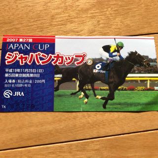 競馬　ジャパンカップ入場券　半券　ディープインパクト(その他)