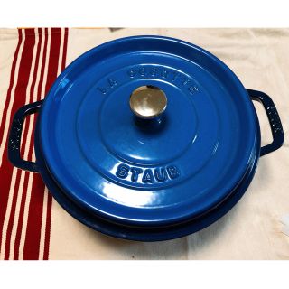 ストウブ(STAUB)のストウブ　レア⭐︎ロイヤルブルー24センチ(鍋/フライパン)