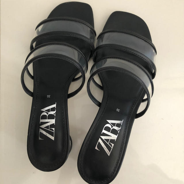 zara シースルー  バンド　サンダル  ビール