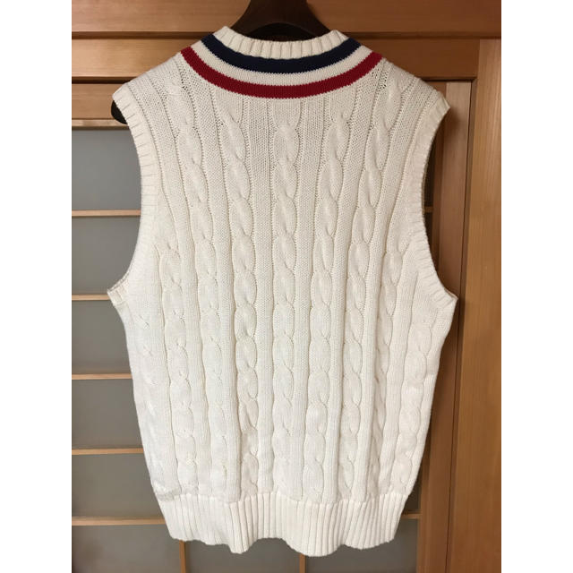 POLO RALPH LAUREN(ポロラルフローレン)のRalph Lauren Vネック ニットベスト 白 XL メンズのトップス(ニット/セーター)の商品写真