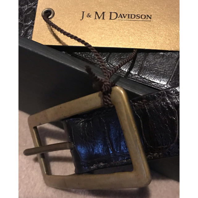 未使用　J＆M DAVIDSON（ジェイエムデヴィッドソン）　型押しレザーベルト