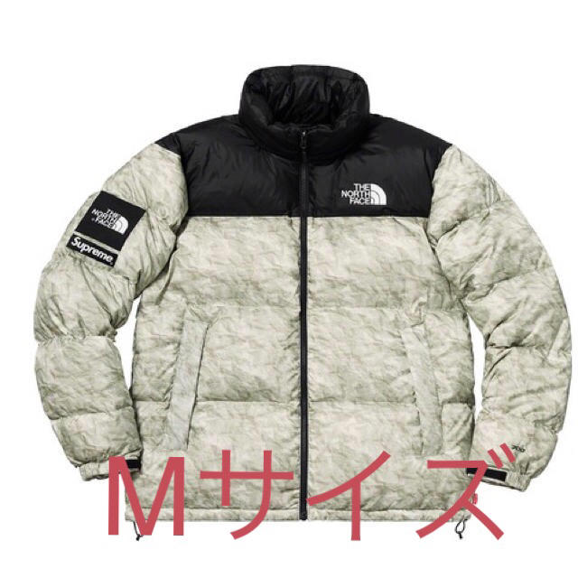 Supreme(シュプリーム)のSupreme Paper Print Nuptse Jacket Mサイズ メンズのジャケット/アウター(ダウンジャケット)の商品写真