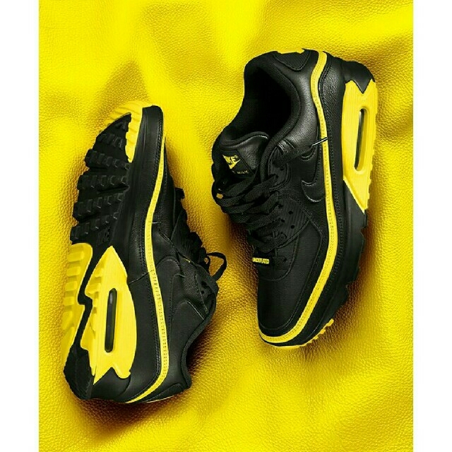 メンズNIKE AIR MAX 90 UNDEFEATED 黒黄 27.0