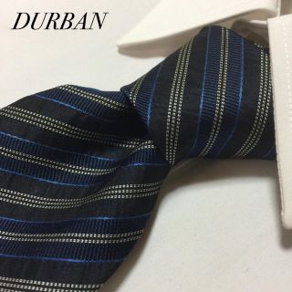 ダーバン(D’URBAN)のDURBAN ダーバン シルク 青 レジメンタル ネクタイ(ネクタイ)