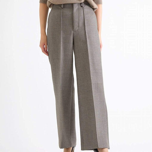 auralee double face Check wide pants