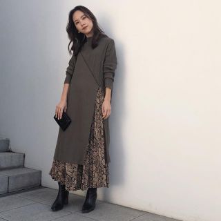 アメリヴィンテージ(Ameri VINTAGE)のAMERI BIAS CORD LONG KNIT(ニット/セーター)