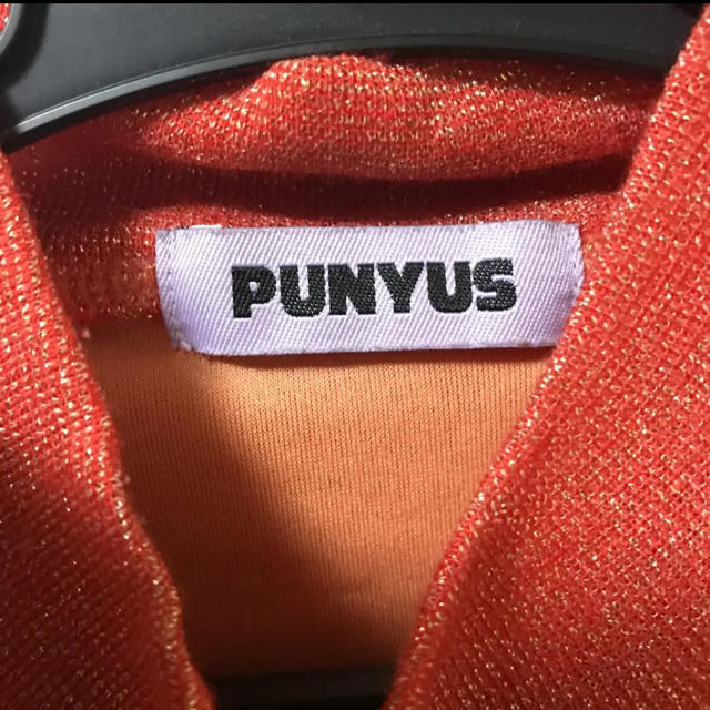 PUNYUS(プニュズ)のPUNYUS オレンジグリッタートップス レディースのトップス(Tシャツ(半袖/袖なし))の商品写真