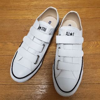 コンバース(CONVERSE)のコンバースCONVERSEベルクロ25白レザーALL☆STAR(スニーカー)