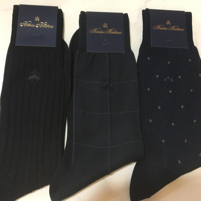 Brooks Brothers(ブルックスブラザース)の3足組 Brooks Brothers 綿・ナイロンビジネスソックス メンズのレッグウェア(ソックス)の商品写真